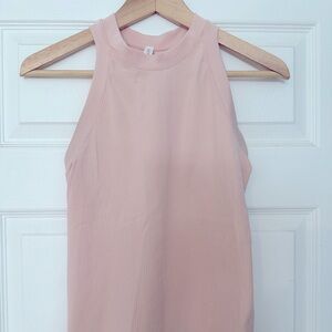 Athleta racer back ribbed workout tank Size S pink